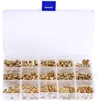 330 Piezas Tuercas Moleteadas de Rosca Hembra- M2 M3 M4 M5 Inyección Redonda Tuercas de Inserción- con Caja- para Piezas…